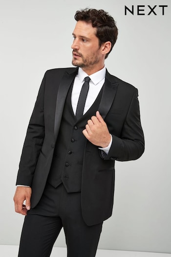 Black Regular Fit Tuxedo Suit Jacket (355592) | £64