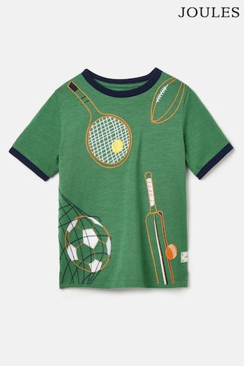 Joules Archie Green Sports Artwork T-Shirt (355722) | £18.95 - £20.95
