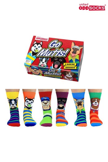 United Odd Socks Multi Go Mutts Dog Printed Novelty Socks (355784) | £16