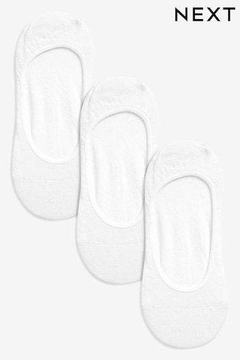 White Low Cut Invisible Footsie Socks 3 Pack (355948) | £7