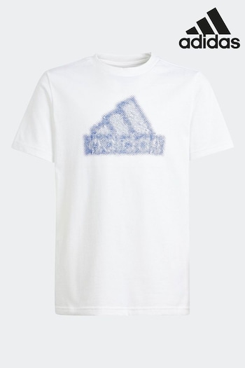 adidas White Kids Sportswear Future Icons Graphic T-Shirt (356220) | £18