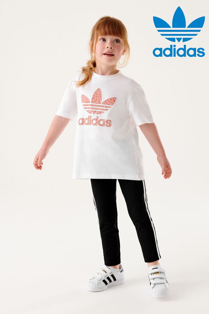 Buy Girls Adidas Originals Stripe Leggings Online Next UK