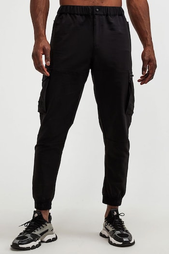 Zavetti Canada Nollizo Woven Cargo Black Trousers (356400) | £65
