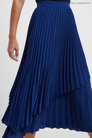French Connection Indigo Blue Pleated Skirt (356402) | £70