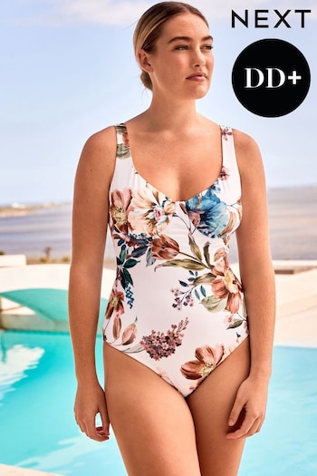 White Floral Tummy Control DD+ Wired Swimsuit (356512) | £48