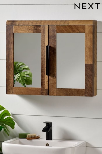 Natural Bronx Mirror Wall Double Cabinet (356650) | £100