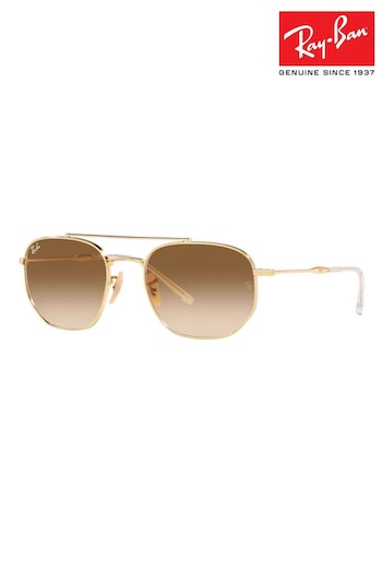 Ray-Ban Gold 0RB3707 Sunglasses (357506) | £146