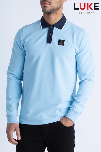 Luke 1977 Blue Gledhow Sky Blue Polo Shirt (357825) | £60