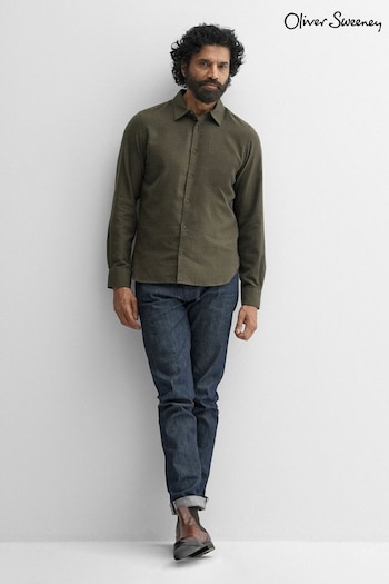 Oliver Sweeney Green Hawkesworth Brushed Cotton Shirt (357903) | £119