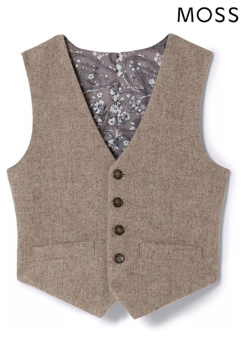 MOSS Grey Donegal Waistcoat (357951) | £28