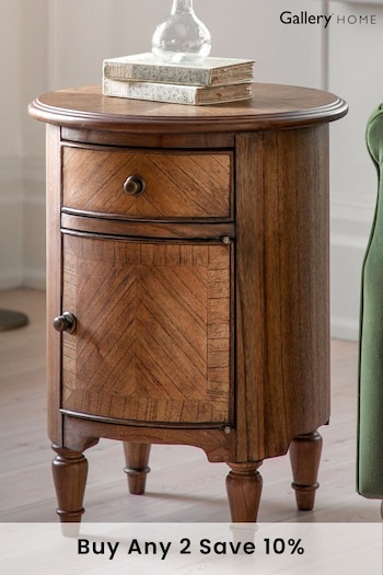 Gallery Home Natural Kami Drum Side Table (358091) | £385