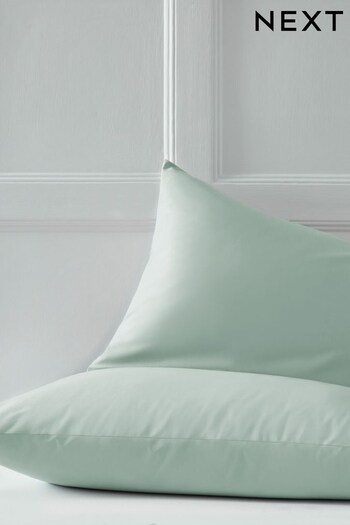 Set of 2 Duck Egg Blue Cotton Rich Pillowcases (358410) | £8 - £10