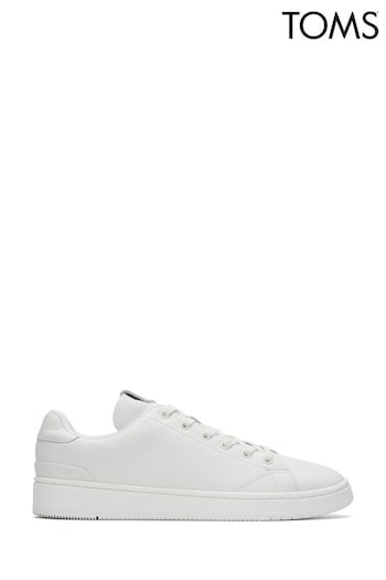 TOMS Lite 2.0 White Trainers In Leather (358619) | £85