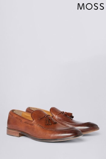 MOSS Highgate Tassel Brown Loafers (359011) | £70