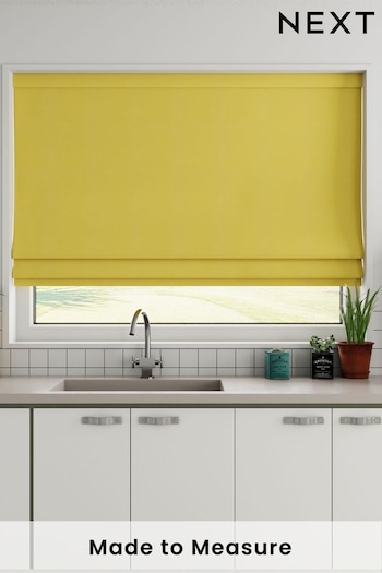 Ochre Yellow Cotton Made To Measure Roman Blind (359200) | £42
