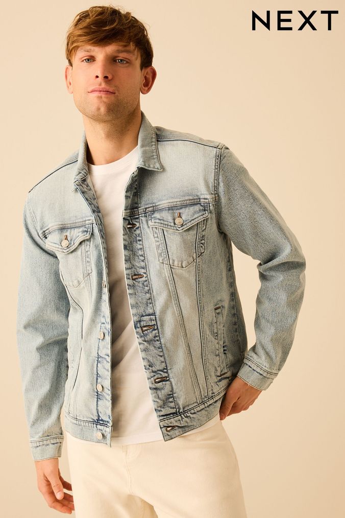 Mens denim jacket uk store