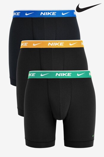 Nike Black Mens Underwear Everyday Cotton Stretch Boxer Briefs 3 Pack (359349) | £32