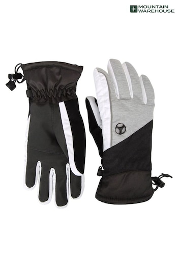 Mountain Warehouse Grey Slalom Fleece Lined Ski Womens Gloves (359351) | £30