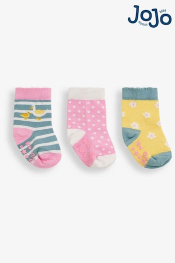 JoJo Maman Bébé Multi 3-Pack Duck Cotton Rich Socks (359515) | £9.50