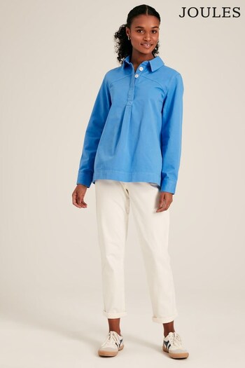 Joules Brinley Blue Cotton Deck Shirt (359891) | £64.95
