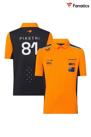 Fanatics McLaren 2023 Team Oscar Piastri Driver Orange Polo Shirt (360180) | £55