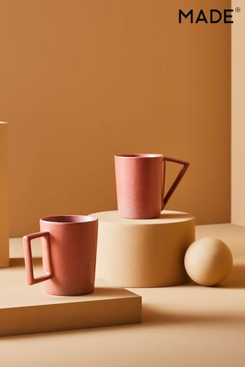 MADE.COM Set of 2 Terracotta Hazel Mugs (360834) | £16