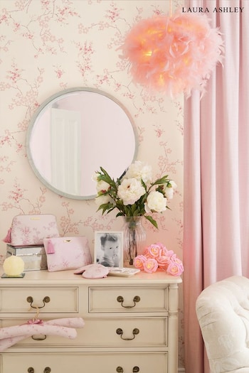 Laura Ashley Blush Oriental Blossom Wallpaper Sample Wallpaper (361250) | £1