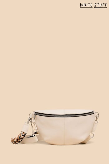 White Stuff Natural Sebby Leather Sling Cross-Body Bag (361876) | £65