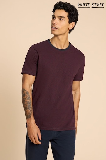 White Stuff Purple Abersoch Stripe Short Sleeve T-Shirt (361894) | £28