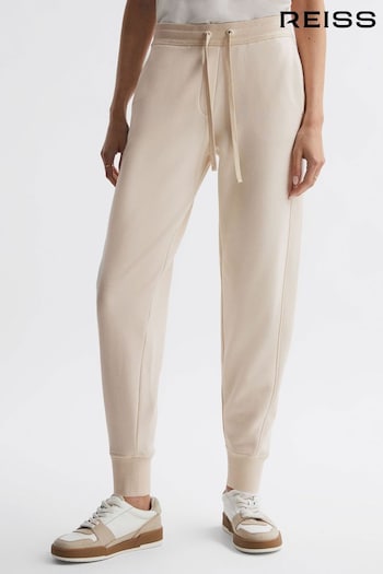 Reiss Ivory Bronte Cotton Drawstring Cuffed Joggers (362005) | £48