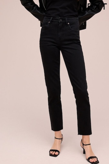 Black Relaxed Slim Raw Hem Jeans (362425) | £28