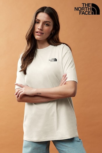 open-toe high-heeled boots White Oversized Simple Dome T-Shirt (362738) | £30