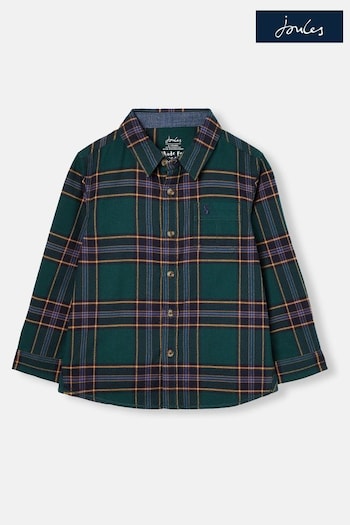 Joules Buchannan Green Checked Brushed Shirt (362775) | £22.95 - £28.95