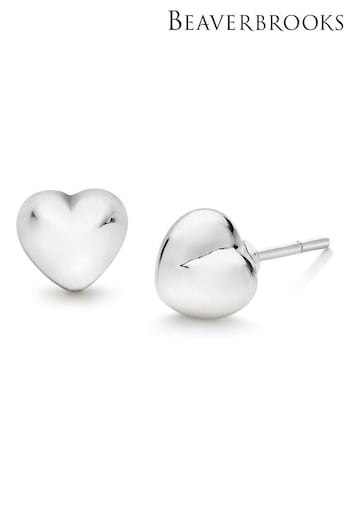 Beaverbrooks Children’s Mini B Silver Heart Earrings (362827) | £19