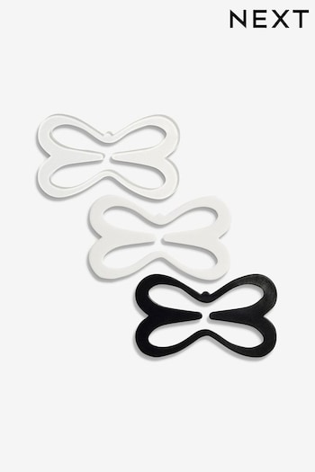 Black/White/Clear Racer Back Clips Three Pack (363270) | £4