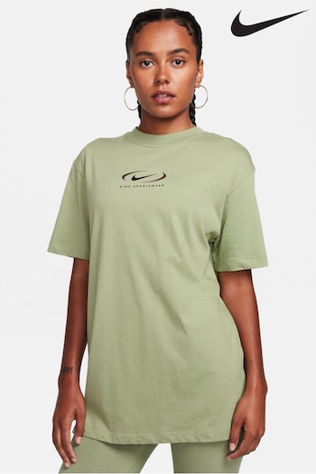 Nike Green Back Print Swoosh T-Shirt (363333) | £40