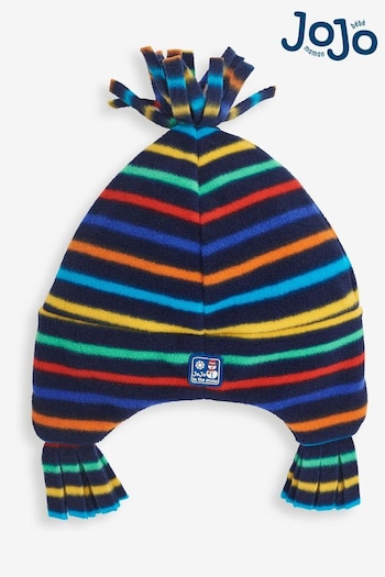 JoJo Maman Bébé Multi Stripe Stripe Polarfleece Pixie Hat (363412) | £6