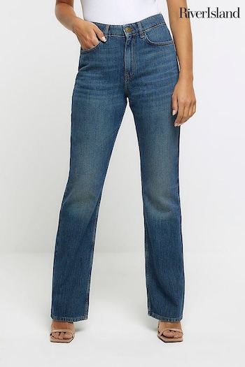 River Island Blue Denim Slim Fit Bootcut Jeans (364080) | £55