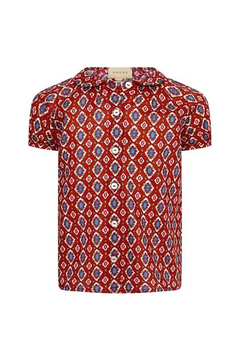 Baby Girls Red Cotton Shirt (364319) | £130