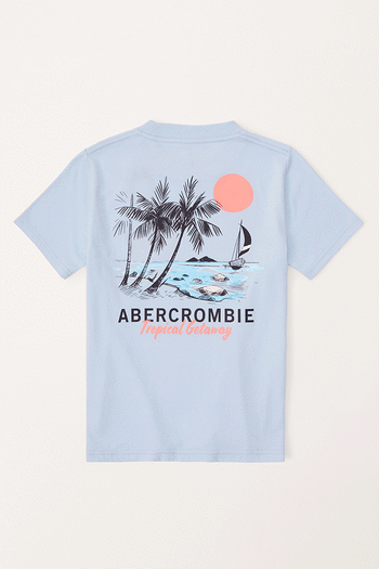 Abercrombie & Fitch Blue Logo Back Print T-Shirt (364462) | £19