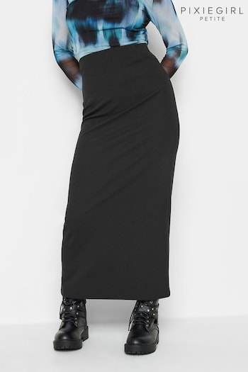PixieGirl Petite Black Scuba Maxi Skirt (364470) | £22