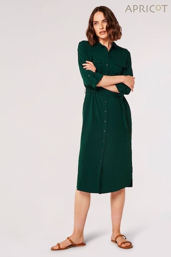 Apricot Green Utility Casa Midi Shirt Dress (364546) | £45