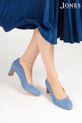 Jones Bootmaker Blue Zoey Leather Court Sandals Shoes (365033) | £89