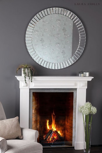 Laura Ashley Clear Capri Large Round Mirror (365231) | £355