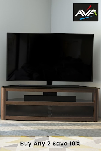 AVF Brown Burghley 1500 Curved Corner TV Stand (365320) | £550