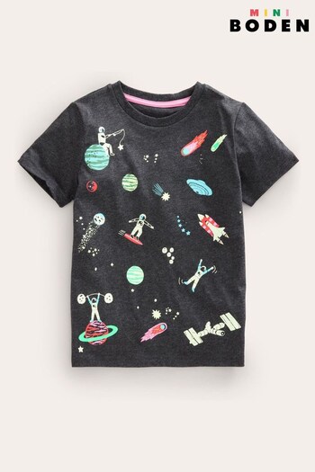 Boden Grey Space Print T-Shirt (365540) | £17 - £19
