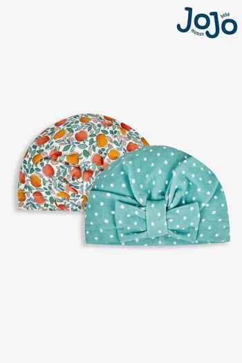JoJo Maman Bébé Cream 2-Pack Printed Turbans (365945) | £8.50