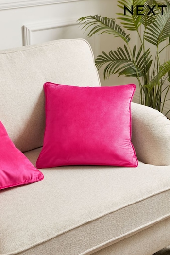 Fuchsia Pink 43 x 43cm Matte Velvet Cushion (366248) | £7