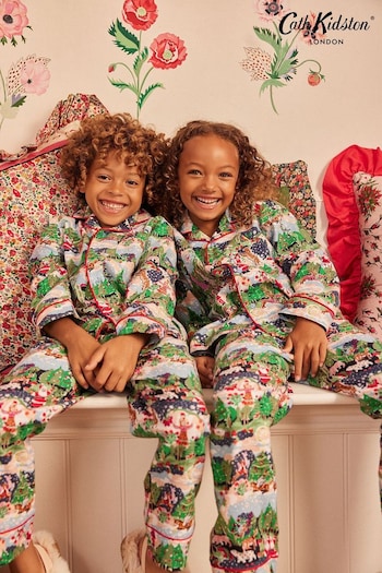 Multi Cath Kidston Childrens Family Christmas Green Pyjamas (366258) | £35