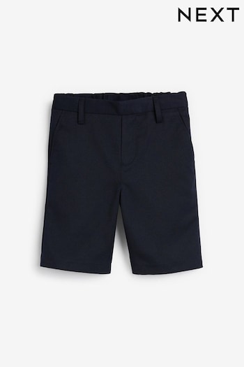 Navy Regular Pull-On Waist Flat Front Shorts (3-14yrs) (366343) | £6 - £13